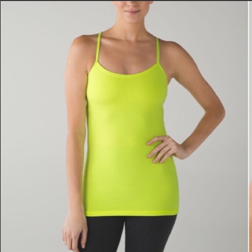 lululemon athletica Neon Yellow Tank Top